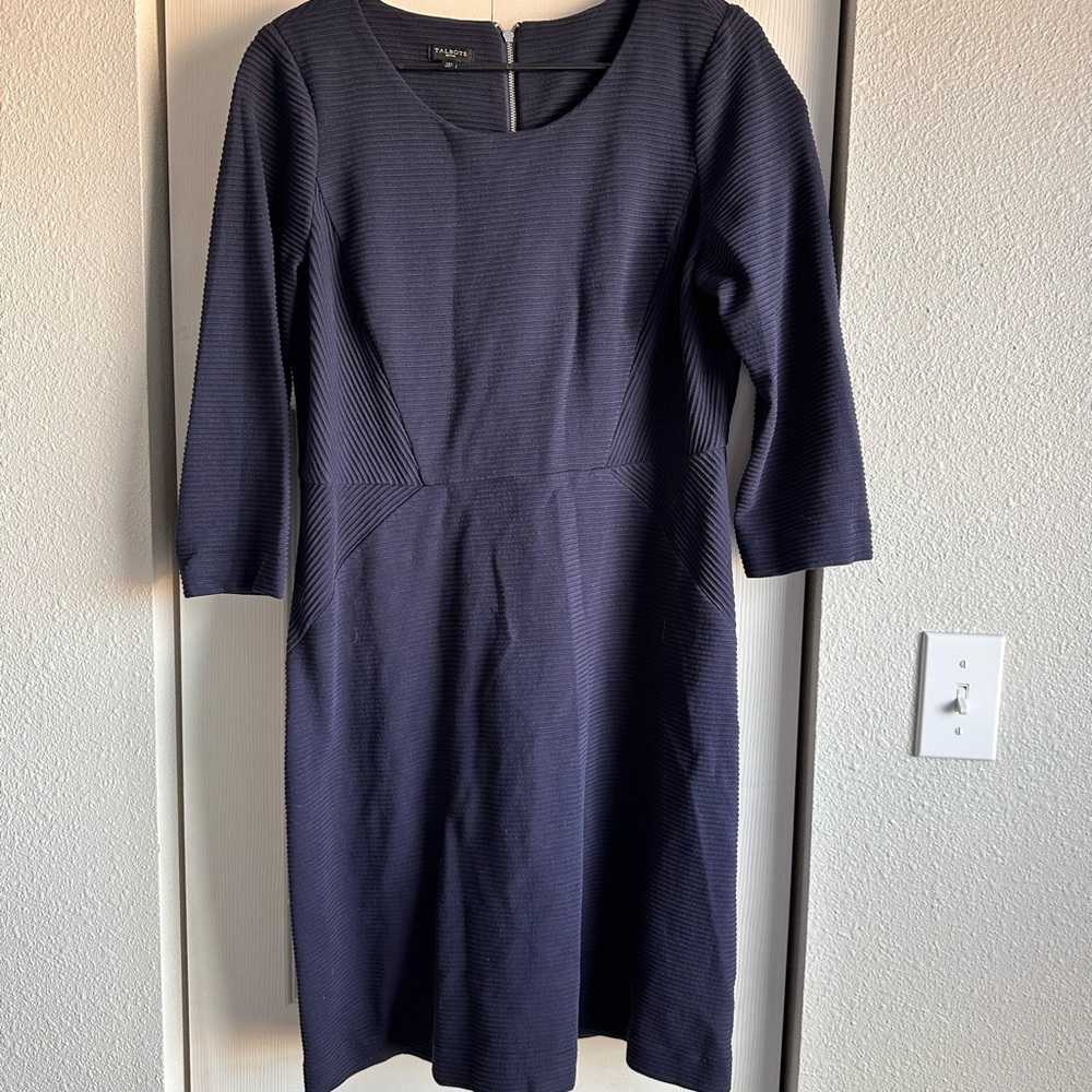 Talbots Navy Textured Dress